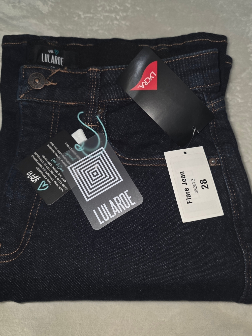 NWT Lularoe Skinny Flared Denim Jeans 28 - Picture 10 of 10
